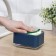 A dispenser for a detergent with a sponge stand, 250 ml, a sponge in the kit, the color is blue