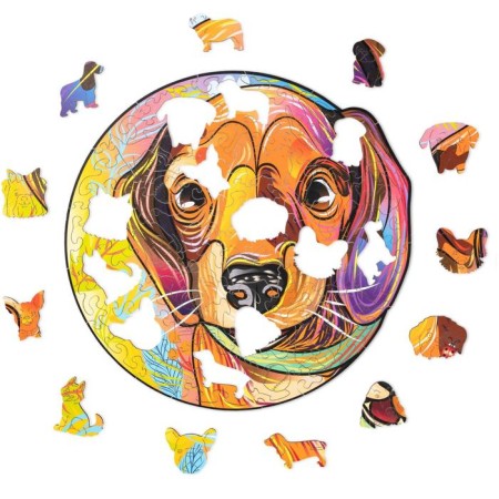 Wooden puzzle "Charlie puppy", 23 × 24 cm-1