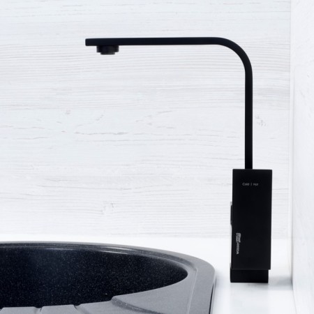 Kitchen mixer Wasserkraft ABENS 2007, single -leaf, pour length 155 mm, black-1