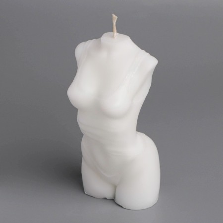 Figure candle "Women's silhouette" in a T -shirt, 4,5x4x9.5 cm, white-2