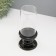Ceramics candlestick, glass for 1 candle "Wells" d = 8 cm black 10x10x21.5 cm