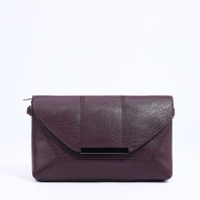 Magneta bag, long belt, purple color