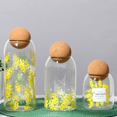 Bank for storage "Tender Mimosa", 800 ml-4