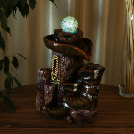 Fountain "Boots by the tree" 13x22x26 cm (with backlight)-2