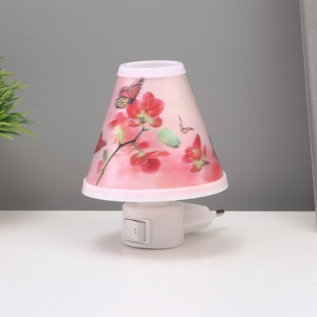 Night "Butterflies" LED white-pink 8.3x11x11 cm Risalux