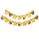 Garland on the eyelets "Happy Birthday", length 224 cm, Cheburashka