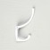 Hook furniture tundra TKD012, two -rod, white
