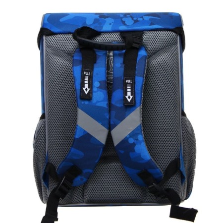 School satchel on the castle, 37 x 25 x 14 cm, Erich Krause Ergoline 15l, Sea Camo 51590-5