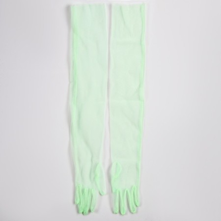 Carnival accessory- transparent gloves, green color-3