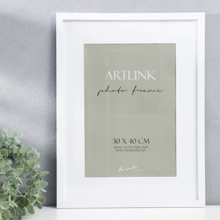 Photo frame MDF "Ellis" 30x40 cm, with Passpartu, white-1