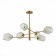 Ceiling EVOLUCE lamp. Sle205202-06. Terramo. 6x60 watts, E27, 100x100x59.5 cm, brass color