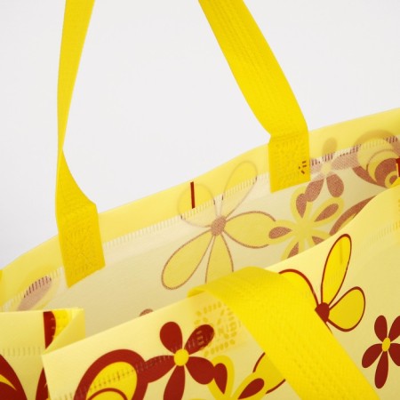 Household bag without fastening, yellow color-2