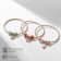 Bracelet Assorted "Margeri" set of 3 pcs., Multi, colored in gold