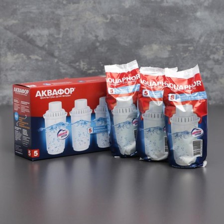 A set of interchangeable cartridges "Aquaphor. B-5 ", 3 pcs, with a bactericidal addition