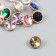 Button plastic for creativity "Crystal in the cut" set of 12 pcs mix 1.2x1.2x0.8 cm