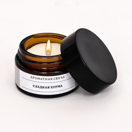 Aromatic candle in the jar "Sweet persimmon", soy wax, 12 g-2
