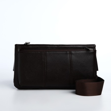 Board belt on a zipper, 2 outer pockets, brown color-2
