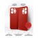Borasco cover for iPhone 15 Pro, silicone, Soft Touch, microfiber, red