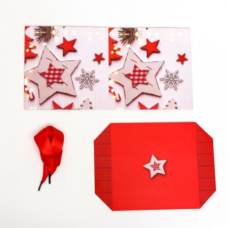 Self -assembly box "Stars New Year" 15 x 15 x 15 cm-4