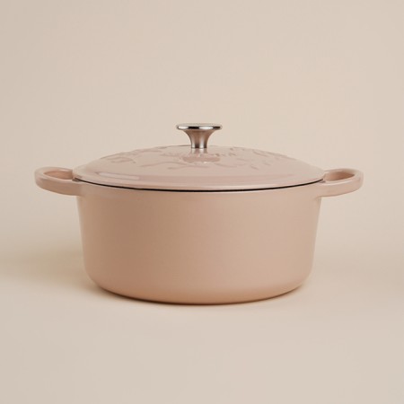 Cast iron pan with enamel coating SL Home, D = 24.5 cm, h = 11 cm, pink color-5
