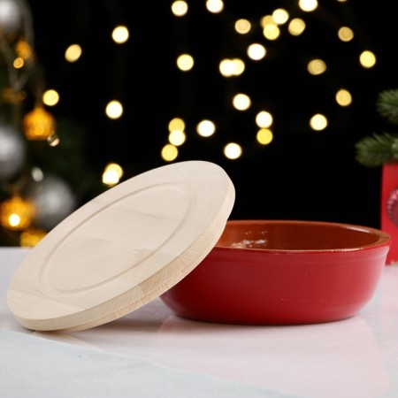A set for a junction "New Year" with a cutting board, red, 0.6l-1