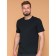Male T -shirt, size 46, black color