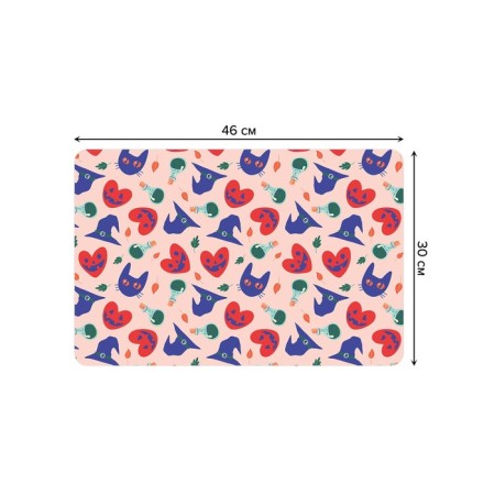 A set of napkins for setting the table "Magic plan", rectangular, rounded edges, size 30x46 cm, 4 pcs-2