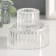 Glass "Cake" double-sided transparent d-2 and 5 cm 6.2x6.2x5 cm