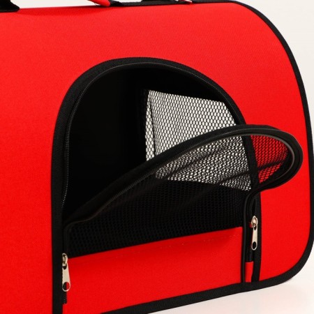 Bag - Animal carrying, 2 entrances, 46 x 28.5 x 30 cm, red-4