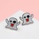 Earrings "Ghosts" Krivlyaks, colored