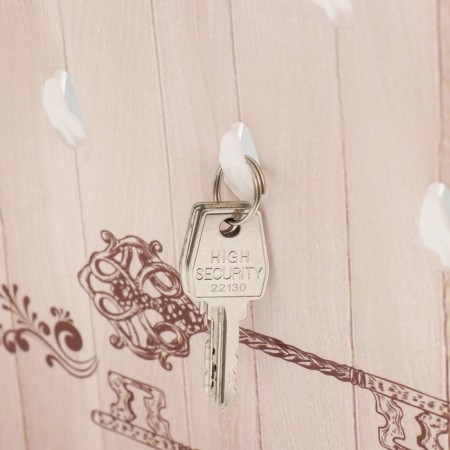 Key closed "House, dear house" 26.5x31.5 cm white-3