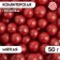Sprinking confectionery "pearls", blown up rice grains, red 12-13 mm, 50 g