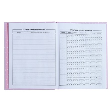 Universal Diary Grade 1-11, 48 sheets "kitten and mouse", solid cover, pancake embossing, UV-lame, matte lamination-5