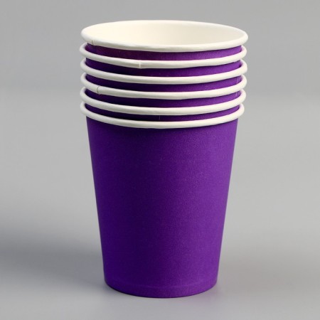Set of dishes “Happy Birthday”: napkins 20 pcs., Glasses 6 pcs., Plates 6 pcs., Violet-4