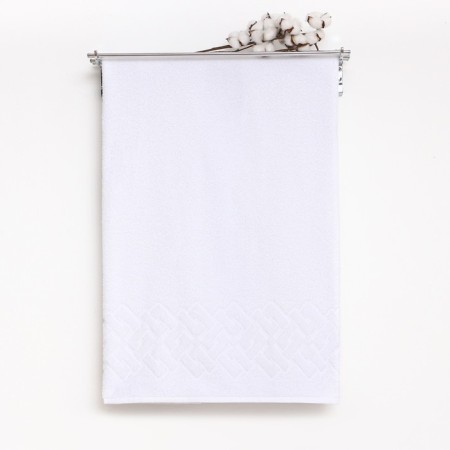 Terry towel Baldric 100x150cm, white color, 350g/m2, 100% cotton