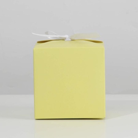 Gift folding box, packaging, "yellow", 12 x 12 x 12 cm-2