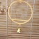 Round bird swings d 11.5 cm, with a bell, beige
