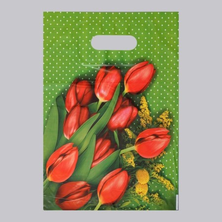 Polyethylene packet "Mimosa" with a cut pen, 35 μm, 30 x 40 cm