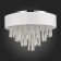 Ceiling lamp G9, 6x5W, 33x45 cm, chrome color, white, transparent