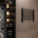 Terminus heated towel rail "Horizon" P8, 600x600 mm, Black Muars