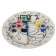Set for creativity plate for painting 17.5 cm, “Mi-Mi-Mimka” 6 acr.kr, brush