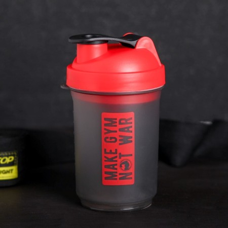 Sports shaker "go in for sports", red-black, with a bowl for protein, 500 ml-2