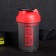 Sports shaker "go in for sports", red-black, with a bowl for protein, 500 ml