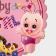 Decorative decoration (suspension) "Baby Girl" 28.5x24.5 cm, col. pink