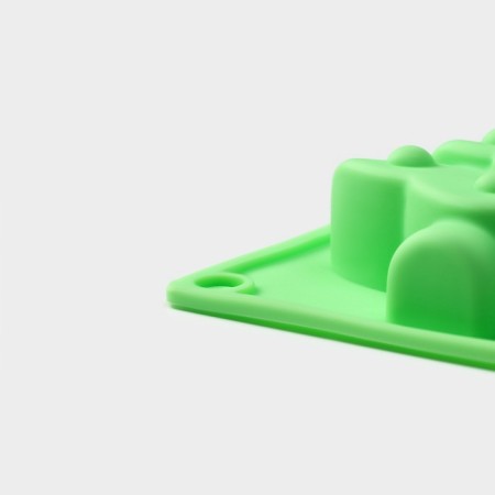 Baking uniform "New Year", silicone, 27 × 17 × 2 cm, 6 cells, green color-4