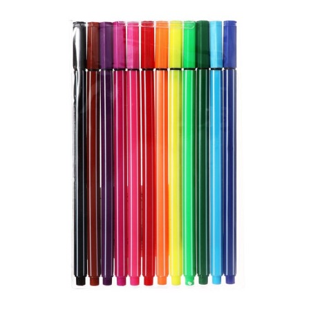 A set of capillary pens "strips", 12 colors, mix-5