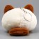 Soft toy "Cat-shred" on a key fob, 11 cm, white-brown color