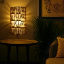 Lamp wall -mounted from the rattan 