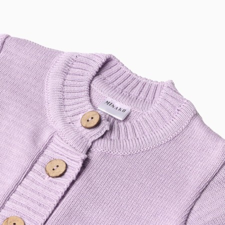 Combine Knitted Minaku, height 68-74, lavender color-3