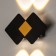 Sconces "Alir" LED 4W 3000K IP65 black and gold 10x3.8x12 cm